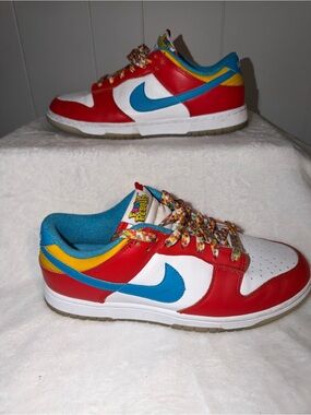 Nike Dunk Low QS LeBron James Fruity Pebbles Sneakers Mens Size-8 READ